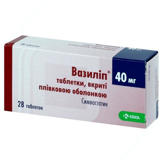  Зображення Вазилип табл. в/о 40 мг №28 
