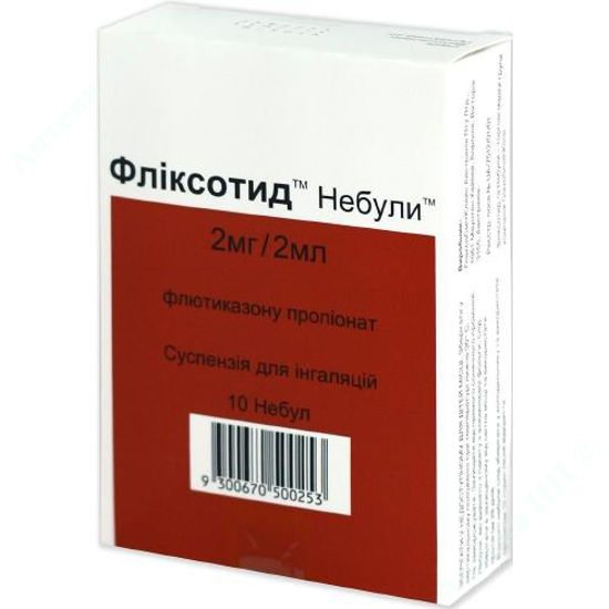  Зображення Фліксотид небули сусп. д/інг. 2 мг/2 мл небули №10 Глаксосміткляйн 