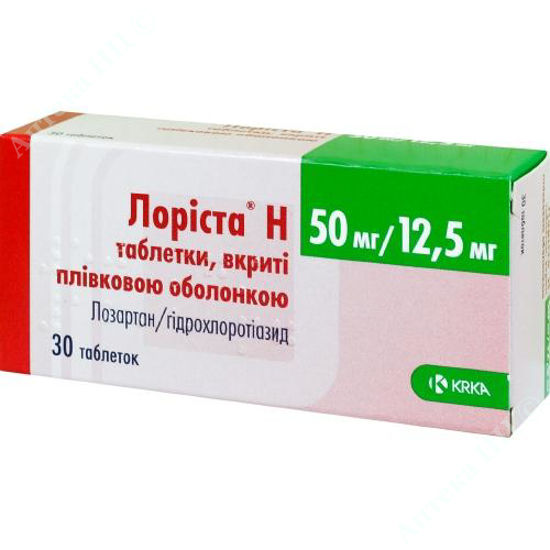  Зображення Лоріста H табл. в/о 50 мг/ 12,5 мг №30 