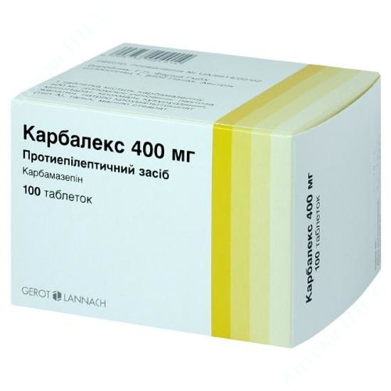  Зображення Карбалекс 400 мг табл. 400 мг №100 