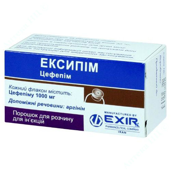  Зображення Ексипім порошок для розчину для ін'єкцій 1000 мг №1 