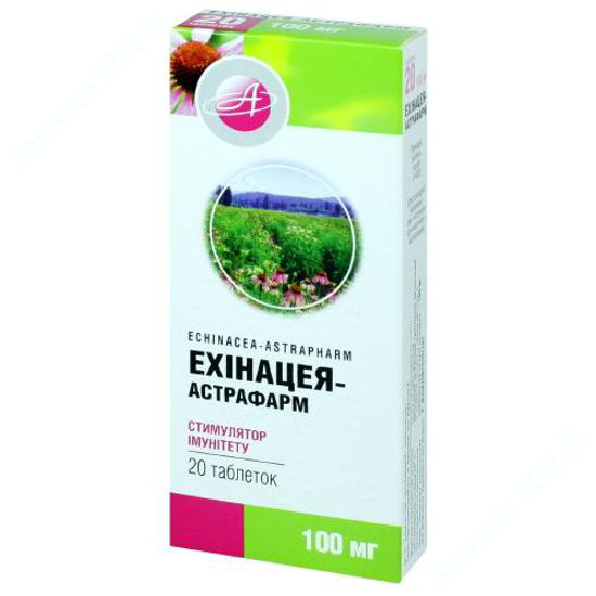  Зображення Ехінацея-Астрафарм табл. 100 мг блістер №20 