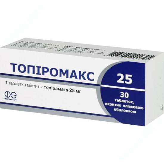 Изображение Топиромакс 25 таблетки 25 мг №30