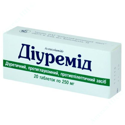  Зображення Діуремід таблетки 250 мг №20 