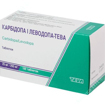  Зображення Карбідопа і Леводопа-Тева таблетки 25 мг /250 мг №100 