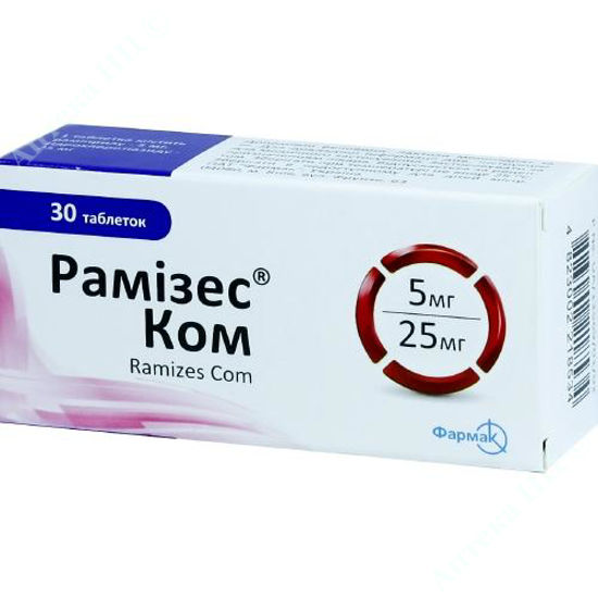  Зображення Рамімед комбі таблетки 5 мг/25 мг №30 