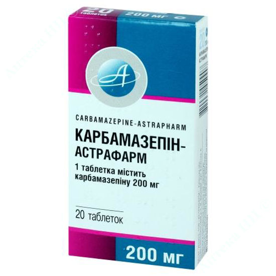 Изображение Карбамазепин-Астрафарм табл. 200 мг №20