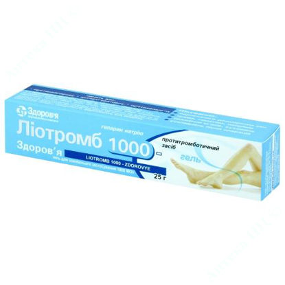  Зображення Ліотромб 1000-Здоров'я гель 1000 МЕ/г 25 г 