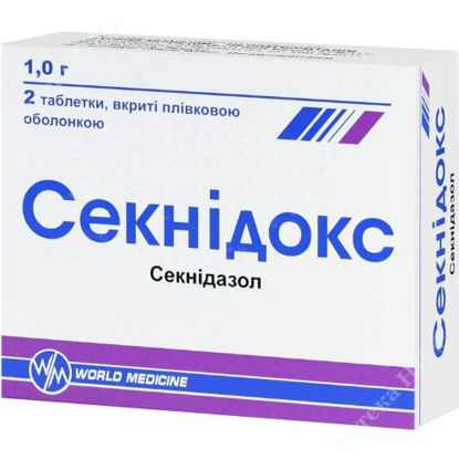  Зображення Секнідокс табл. в/о 1 г блістер №2 