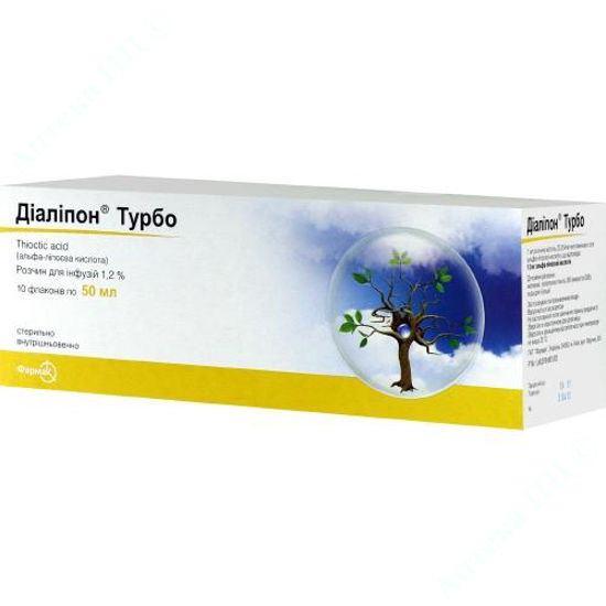  Зображення Діаліпон Турбо розчин д/інф. 1,2 %  50 мл №10 Фармак 