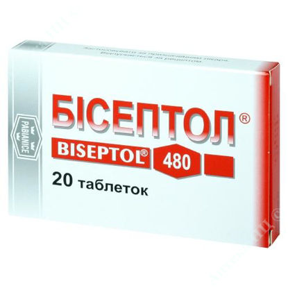  Зображення Бісептол табл. 400 мг/ 80 мг блістер №20 