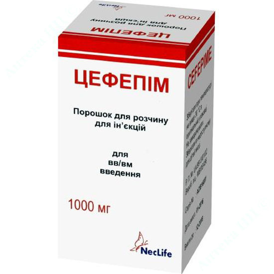  Зображення Цефепім пор. д/п ін. розчину 1000 мг фл. №1 