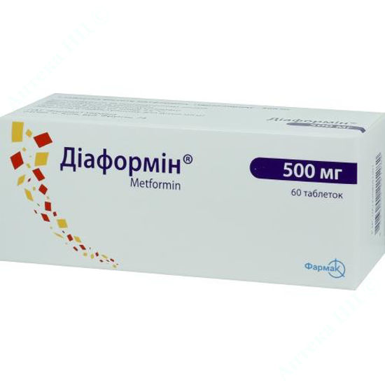 Изображение Диаформин SR таблетки 500 мг №60