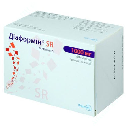  Зображення Діаформін SR таблетки 1000 мг   №60 Фармак 