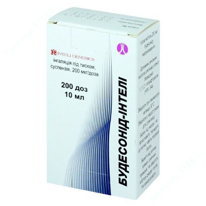  Зображення Будесонід-Інтел інгаляція під тиском, суспензія 200 мкг/доза 10 мл 200 доз №1 