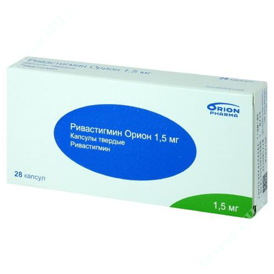  Зображення Ривастигмін Оріон капс. тверді 1,5 мг блістер №28 