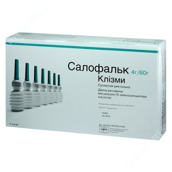  Зображення Салофальк сусп. ректал. 4 г клізма 60 мл №7 