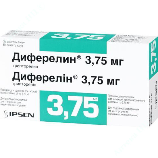  Зображення Диферелін пор. д/п сусп. д/ін. 3,75 мг фл. раств. 2 мл амп. шприц 2 голки №1 