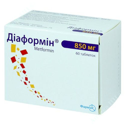 Зображення Діаформін таблетки  850 мг №60 Фармак 