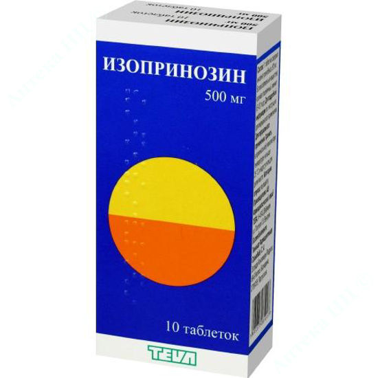  Зображення Ізопринозин табл. 500 мг №10 