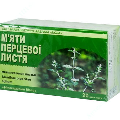  Зображення М‘яти перцевої листя 1,5 г фільтр-пакет, в пачці №20 