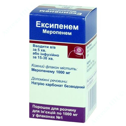  Зображення Ексіпенем порошок для розчину для ін'єкций 1000 мг №1 