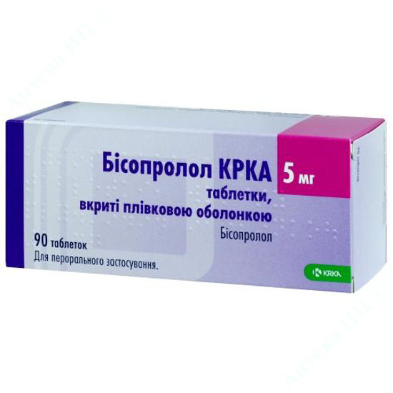  Зображення Бісопролол КРКА табл. в/плів. оболонкою 5 мг №90 