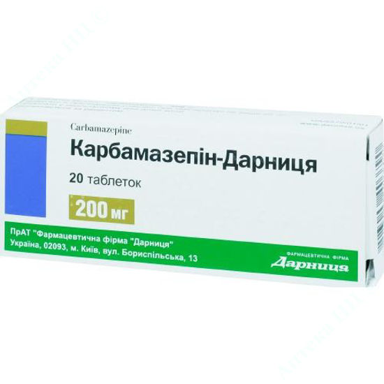  Зображення Карбамазепін-Дарница таблетки 200 мг  №20 Дарниця 