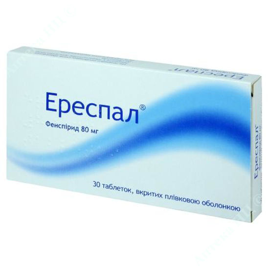  Зображення Ереспал табл. в/плівк. оболонкою 80 мг №30 