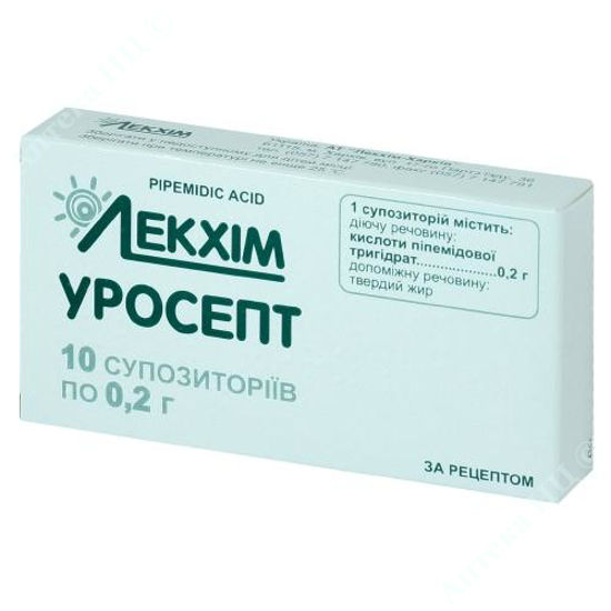 Изображение Уросепт суппозитории 0,2 г №10