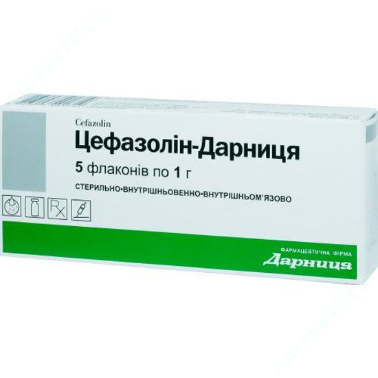  Зображення Цефазолін-Дарниця порошок для розчину для ін'єкцій 1 г №5  