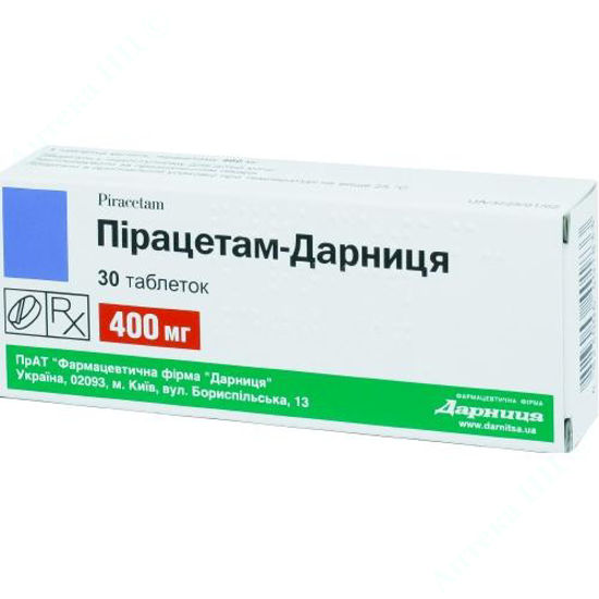  Зображення Пірацетам-Дарниця таблетки 400 мг  №30 Дарниця 