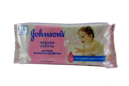 Изображение Влажные салфетки Johnson’s Baby Джонсонс бейби Нежная забота №56