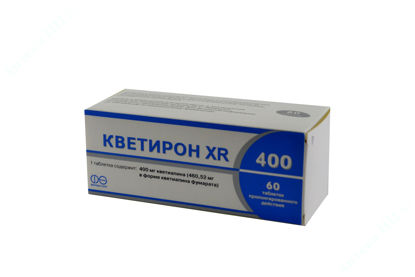  Зображення Кветирон XR 400 таблетки  400 мг  №60 Асіно Україна 