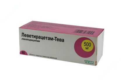  Зображення Леветирацетам-Тева табл. в/плів. оболонкой 500 мг блістер №60 