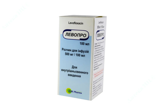  Зображення Левопро розчин д/інф. 500 мг/100мг пляшка 100 мл №1 