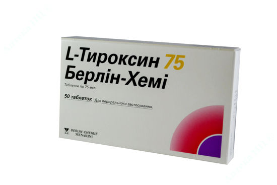  Зображення L-тироксин 75 Берлін-Хемі таблетки 75 мкг №50 