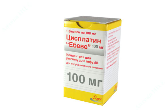  Зображення Цисплатин Ебеве конц. д/інф. р-ну 100 мг фл. 100 мл №1 