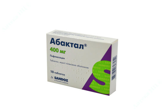  Зображення Абактал табл. в/плівк. оболонкою 400 мг №10 