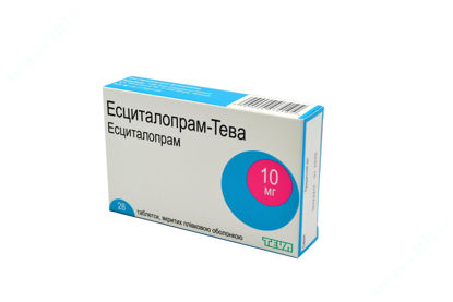 Изображение Эсциталопрам-Тева таблетки 10 мг №28