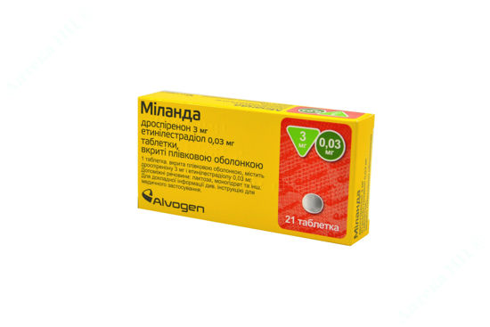  Зображення Міланда табл. в/плів. оболонкой 3 мг/ 0,03 мг блістер №21 