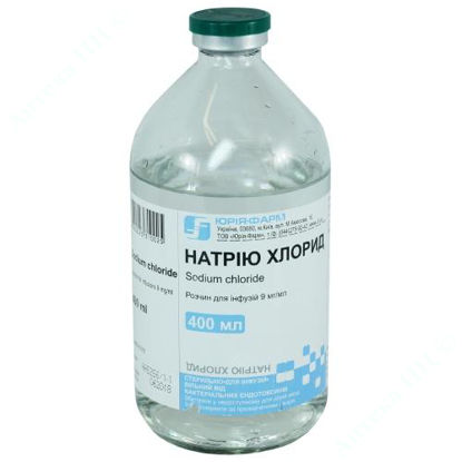  Зображення Натрію хлорид розчин д/інф. 9 мг/мл пляшка скл. 400 мл 