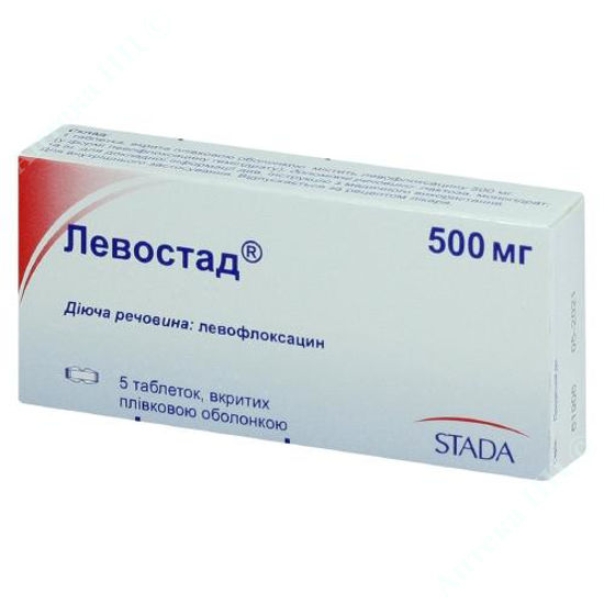  Зображення Левостад табл. в/плів. оболонкой 500 мг блістер №5 