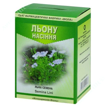  Зображення Льону насіння 100 г пачка, з внутр. пакетом 