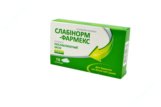  Зображення Слабінорм-фармекс суп. ректал. 263 г блістер №10 