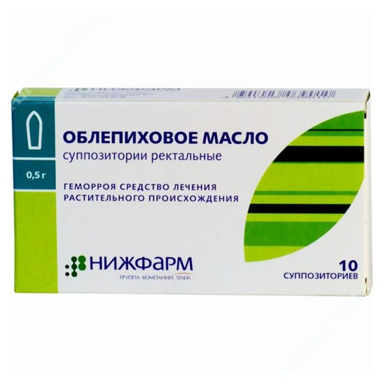  Зображення Обліпихова олія суп. ректал. 0,5 г №10 