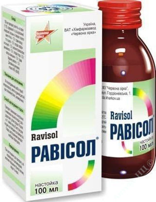  Зображення Равісол настоянка  100 мл Червона Зірка 