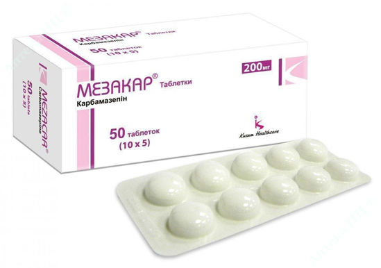 Зображення Мезакар табл. 200 мг №50 