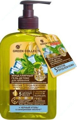  Зображення Green Collection міцелярний гель-детокс для вмивання проти 5 проблем шкіри 290 мл 