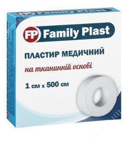  Зображення Family plast пластир медичний на тканинній  основі 1 см х 500 см 